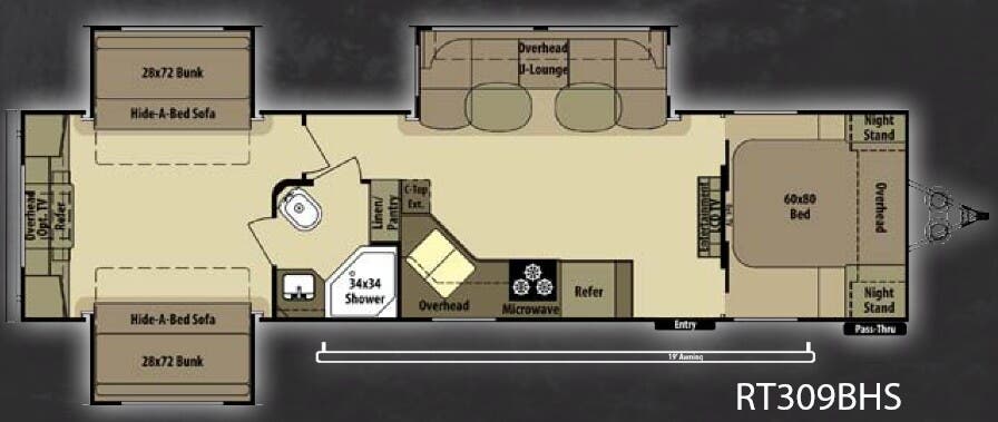 View 2013 Highland Ridge Open Range Roamer RT309BHS complete specs and manufacturer brochures