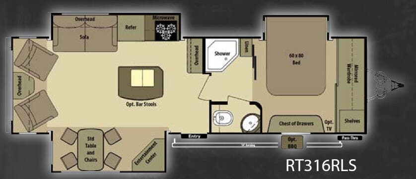 View 2013 Highland Ridge Open Range Roamer RT316RLS complete specs and manufacturer brochures