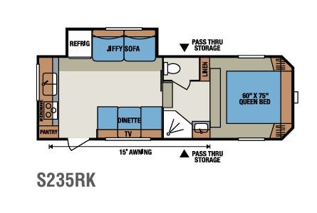 View 2013 K-Z Sportsmen S235RK complete specs and manufacturer brochures