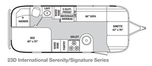 View 2014 Airstream International 23D complete specs and manufacturer brochures