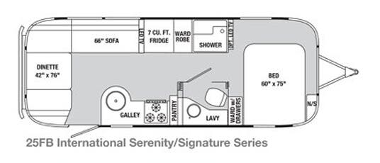 View 2014 Airstream International 25FB complete specs and manufacturer brochures