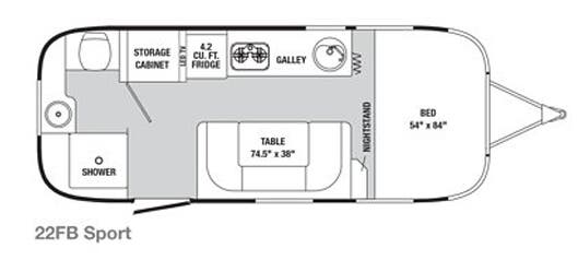 View 2014 Airstream Sport 22FB complete specs and manufacturer brochures