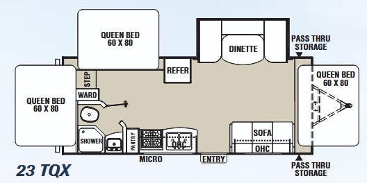 View 2014 Coachmen Freedom Express Ultra Lite 23 TQX complete specs and manufacturer brochures