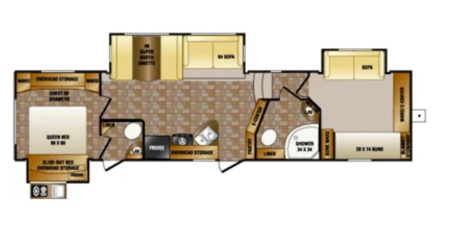 View 2014 CrossRoads Sunset Trail Reserve SF34BH complete specs and manufacturer brochures