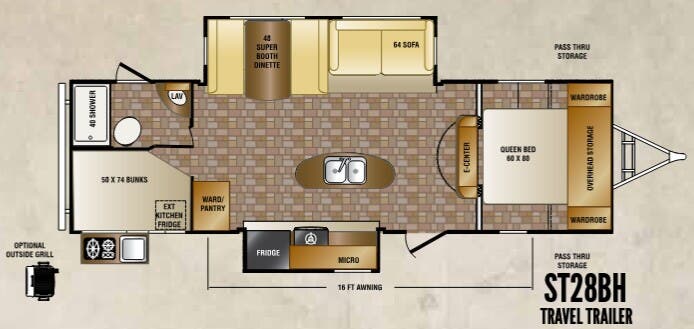 View 2014 CrossRoads Sunset Trail Reserve ST28BH complete specs and manufacturer brochures