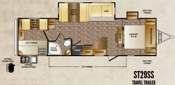 View 2014 CrossRoads Sunset Trail Reserve ST29SS complete specs and manufacturer brochures