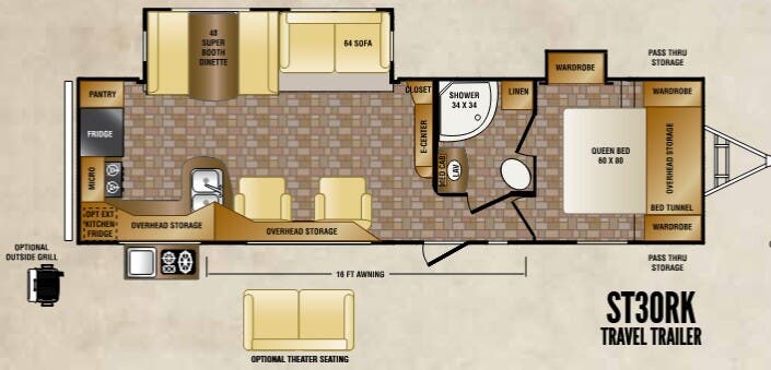 View 2014 CrossRoads Sunset Trail Reserve ST30RK complete specs and manufacturer brochures