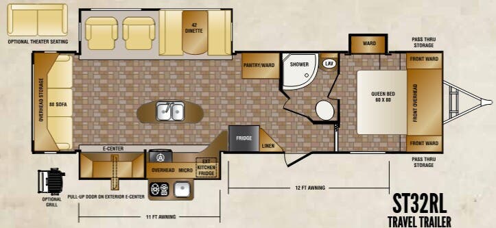 View 2014 CrossRoads Sunset Trail Reserve ST32RL complete specs and manufacturer brochures