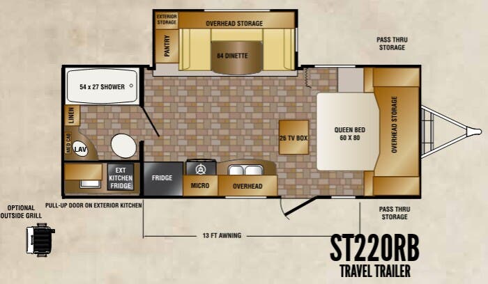 View 2014 CrossRoads Sunset Trail Super Lite ST220RB complete specs and manufacturer brochures