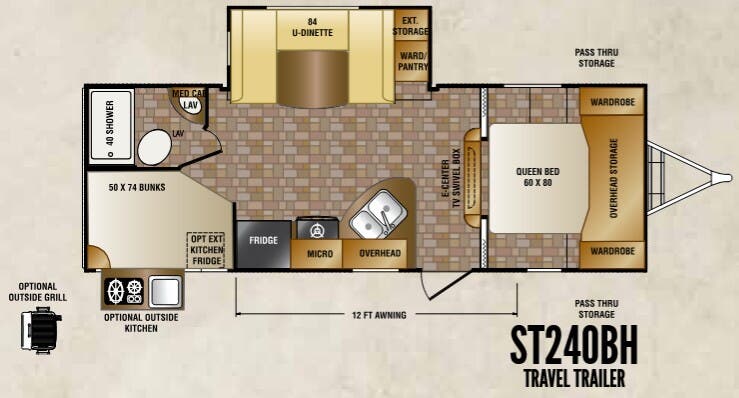 View 2014 CrossRoads Sunset Trail Super Lite ST240BH complete specs and manufacturer brochures