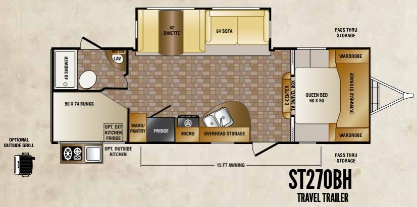 View 2014 CrossRoads Sunset Trail Super Lite ST270BH complete specs and manufacturer brochures