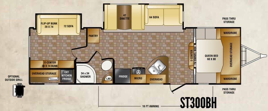 View 2014 CrossRoads Sunset Trail Super Lite ST300BH complete specs and manufacturer brochures