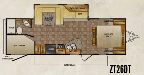View 2014 CrossRoads Zinger ZT26DT complete specs and manufacturer brochures
