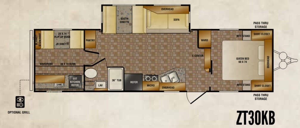 View 2014 CrossRoads Zinger ZT30KB complete specs and manufacturer brochures
