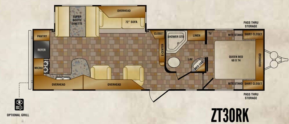 View 2014 CrossRoads Zinger ZT30RK complete specs and manufacturer brochures