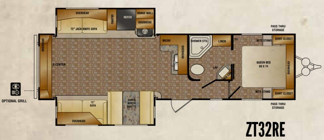 View 2014 CrossRoads Zinger ZT32RE complete specs and manufacturer brochures