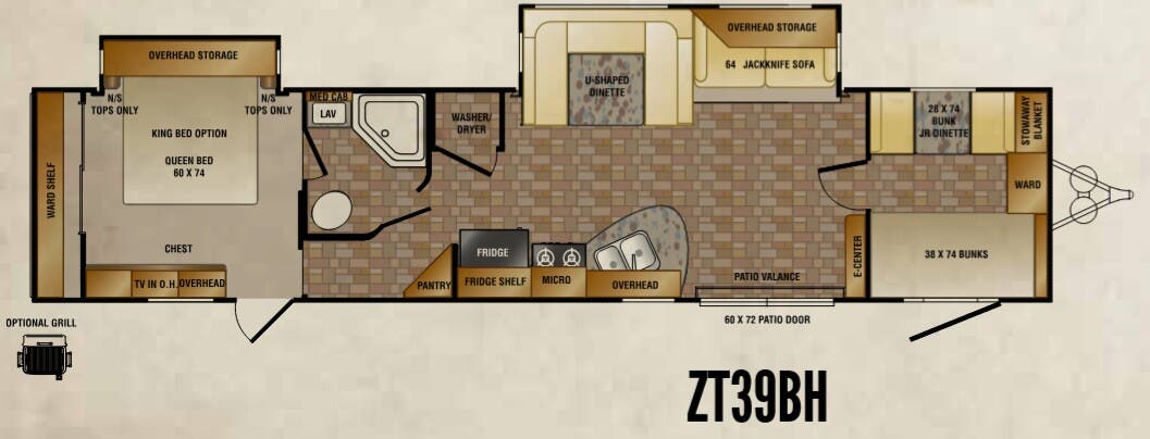 View 2014 CrossRoads Zinger ZT39BH complete specs and manufacturer brochures