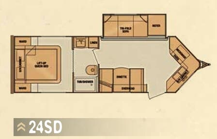 View 2014 Cruiser RV ViewFinder Signature 24SD complete specs and manufacturer brochures