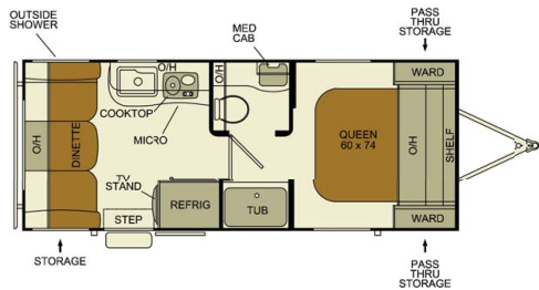 View 2014 EverGreen RV Ascend A191RD complete specs and manufacturer brochures