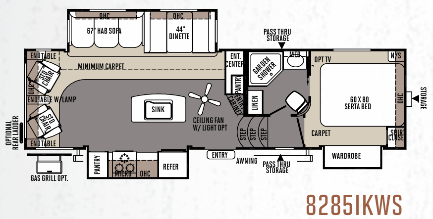 View 2014 Forest River Rockwood Signature Ultra Lite 8285IKWS complete specs and manufacturer brochures