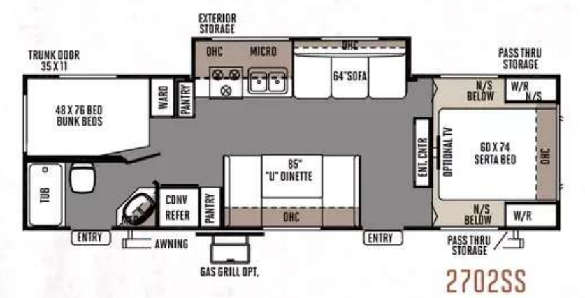 View 2014 Forest River Rockwood Ultra Lite 2702SS complete specs and manufacturer brochures