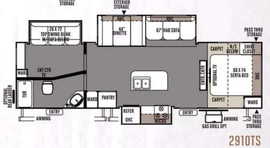 View 2014 Forest River Rockwood Ultra Lite 2910TS complete specs and manufacturer brochures