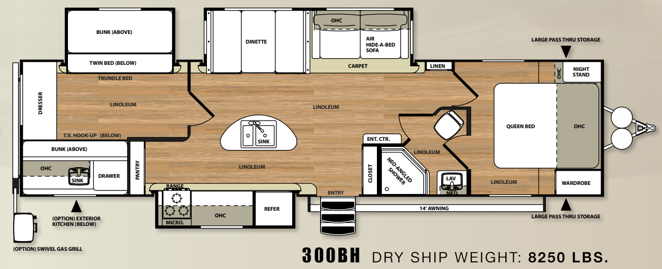 View 2014 Forest River Salem Hemisphere Lite 300BH complete specs and manufacturer brochures