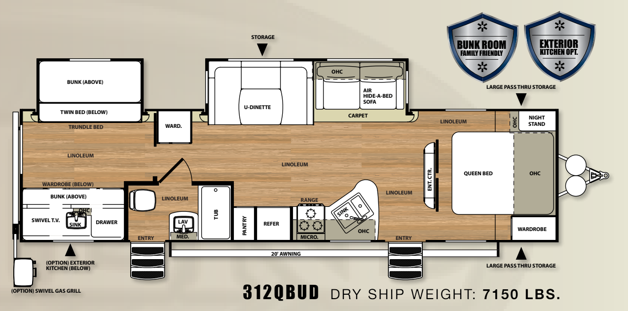 View 2014 Forest River Salem Hemisphere Lite 312QBUD complete specs and manufacturer brochures