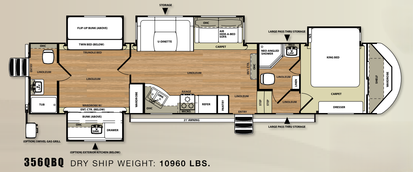 View 2014 Forest River Salem Hemisphere Lite 356QBQ complete specs and manufacturer brochures