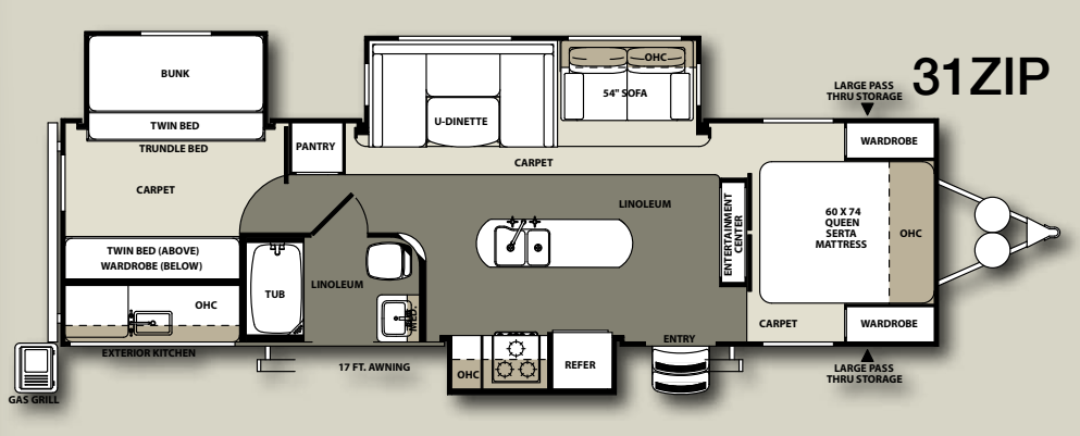 View 2014 Forest River Sandpiper Select 31ZIP complete specs and manufacturer brochures