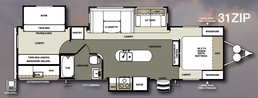 View 2014 Forest River Sierra Select 31ZIP complete specs and manufacturer brochures