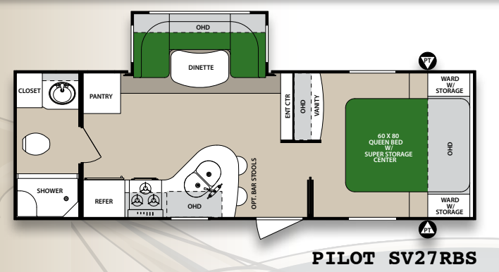 View 2014 Forest River Surveyor Pilot SV27RBS complete specs and manufacturer brochures