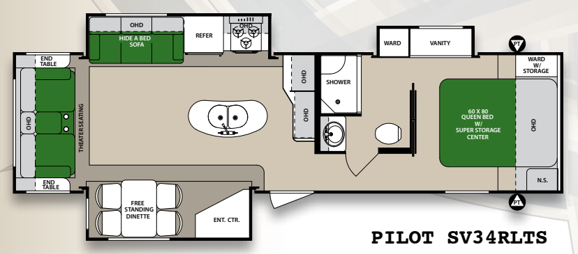 View 2014 Forest River Surveyor Pilot SV34RLTS complete specs and manufacturer brochures