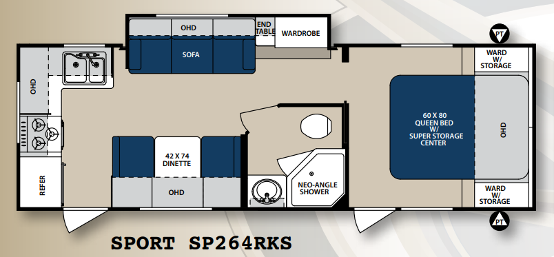 View 2014 Forest River Surveyor Sport SP264RKS complete specs and manufacturer brochures