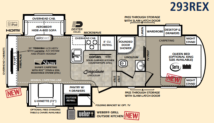 View 2014 Forest River Wildcat eXtraLite 293REX complete specs and manufacturer brochures