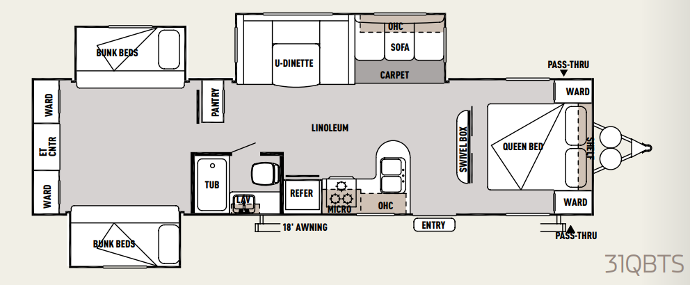 View 2014 Forest River Wildwood 31QBTS complete specs and manufacturer brochures