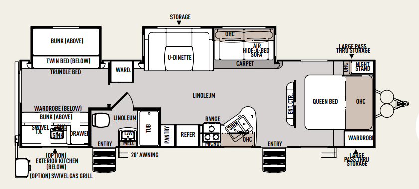 View 2014 Forest River Wildwood Heritage Glen Lite 312QBUD complete specs and manufacturer brochures