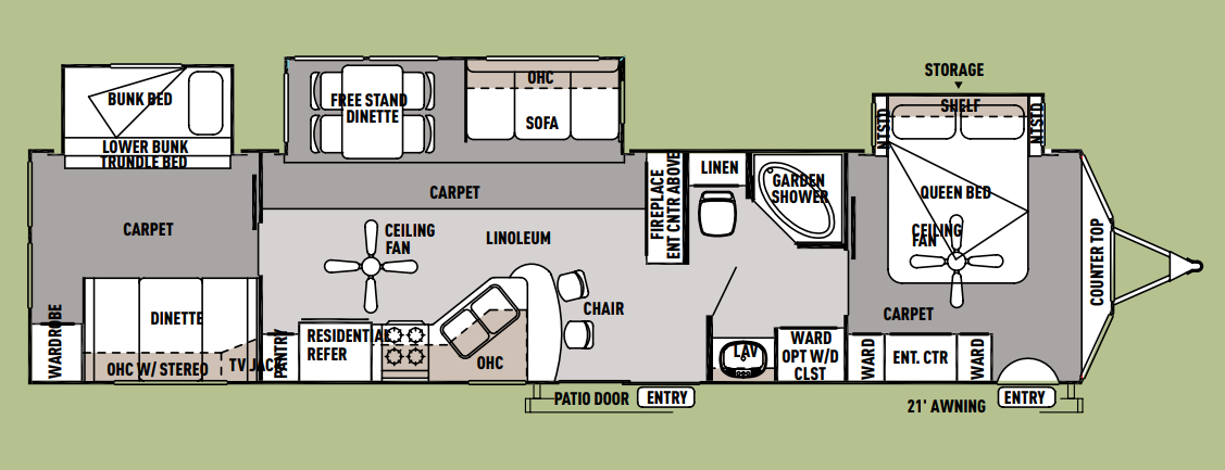 View 2014 Forest River Wildwood Lodge 404FB complete specs and manufacturer brochures