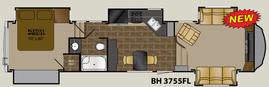 View 2014 Heartland Bighorn 3755FL complete specs and manufacturer brochures
