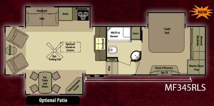 View 2014 Highland Ridge Mesa Ridge MF345RLS complete specs and manufacturer brochures