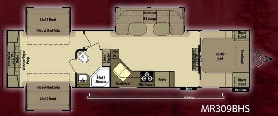 View 2014 Highland Ridge Mesa Ridge MR309BHS complete specs and manufacturer brochures