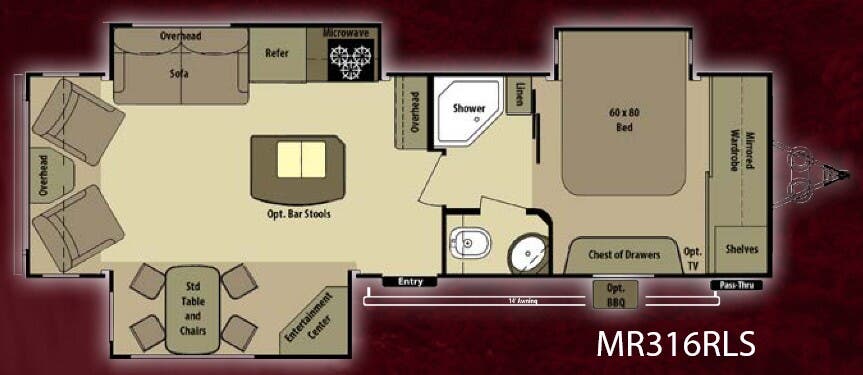 View 2014 Highland Ridge Mesa Ridge MR316RLS complete specs and manufacturer brochures