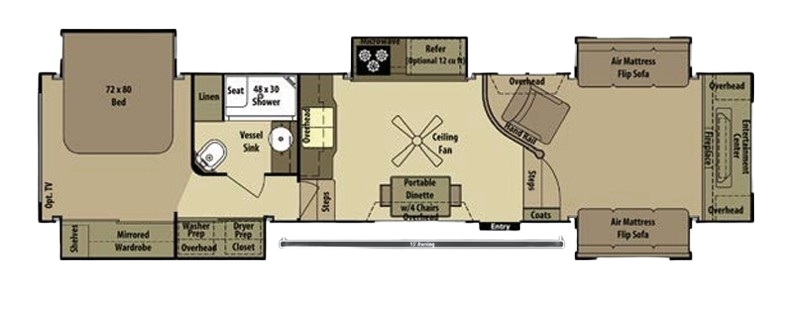 View 2014 Highland Ridge Open Range 386FLR complete specs and manufacturer brochures