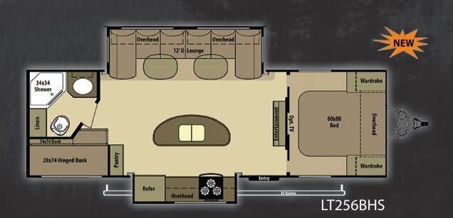 View 2014 Highland Ridge Open Range Light LT256BHS complete specs and manufacturer brochures