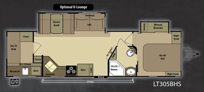 View 2014 Highland Ridge Open Range Light LT305BHS complete specs and manufacturer brochures