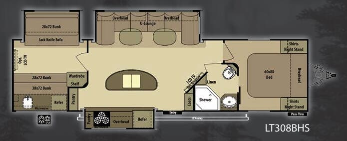 View 2014 Highland Ridge Open Range Light LT308BHS complete specs and manufacturer brochures