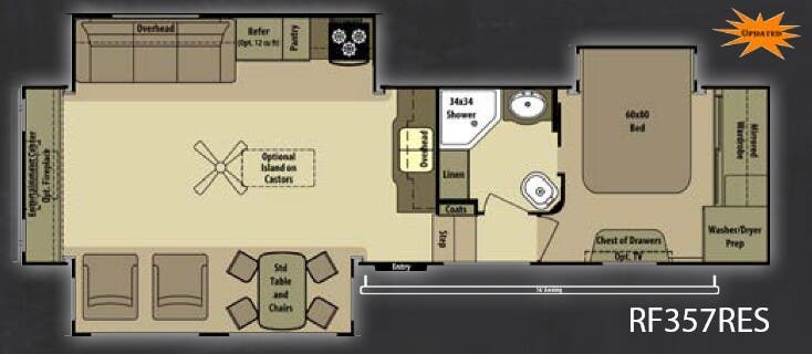 View 2014 Highland Ridge Open Range Roamer RF357RES complete specs and manufacturer brochures