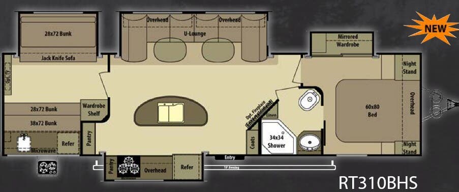 View 2014 Highland Ridge Open Range Roamer RT310BHS complete specs and manufacturer brochures