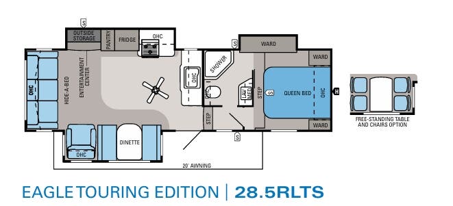 View 2014 Jayco Eagle Touring Edition 28.5RLTS complete specs and manufacturer brochures