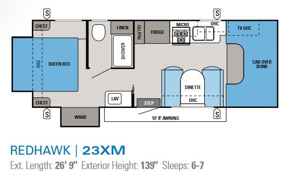 View 2014 Jayco Redhawk 23XM complete specs and manufacturer brochures
